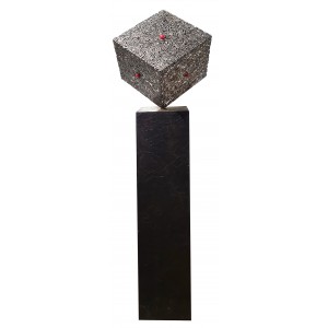 Shakil Ismail, 12 x 12 Inch, Metal & Glass Casting with Semi Precious Stone, Sculpture, AC-SKL-253